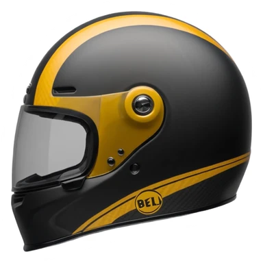 bell hp777 helmet with the low visor.  sticker