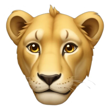 Leão asustado sticker