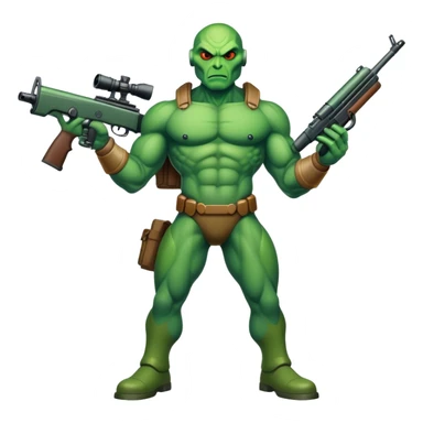 Big Buff Martian pointing rifle fullbody sticker