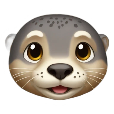Loutre sur caca sticker