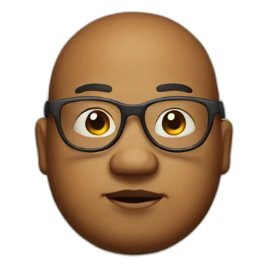 Fat boy with big head and glases sticker