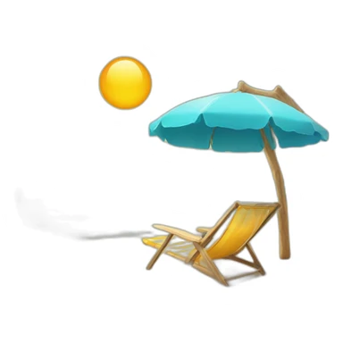 El sol radiante en la playa sticker
