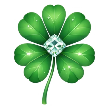 Clover with diamond sticker