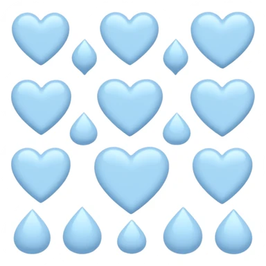 Romantic pastel blue aesthetic decorations sticker