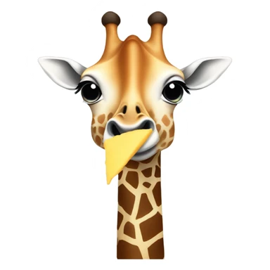 Giraffe eating a burrito sticker