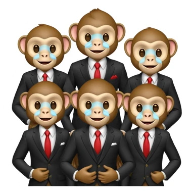 monkeys in suits sticker