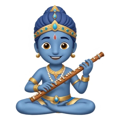 small emoji of god Krishna used for text sticker