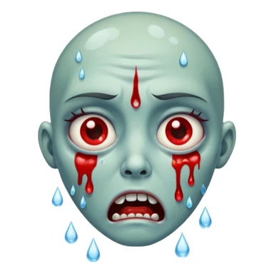 zombie crying with tears water droplets no blood  sticker