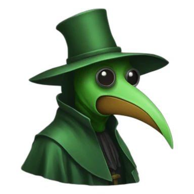 green plague doctor sticker