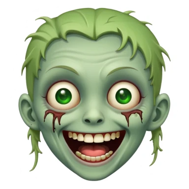 A cute and cheerful zombie is laughing hard sticker