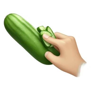Person eating cucumber sticker