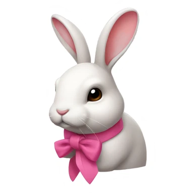 Conejo con lazo rosa sticker