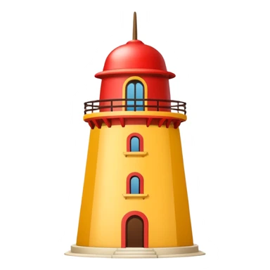 California Tower in San Diego, simple apple style emoji, no text, white background, inspired by reference photo, version 2 sticker
