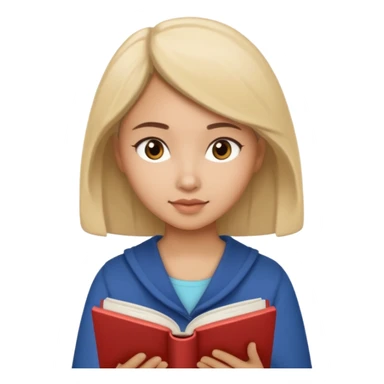 Morena lendo livro sticker