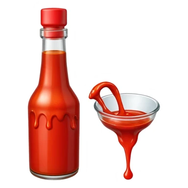 hot sauce bottle dripping sticker