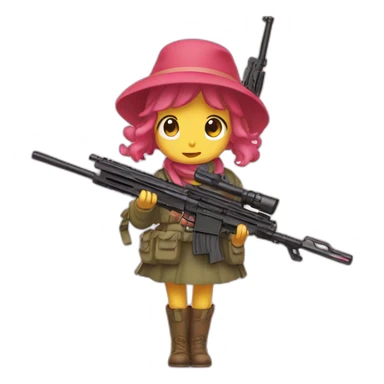 myMelody with rifle sticker