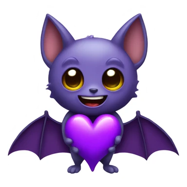 Bat holding a Purple Heart  sticker