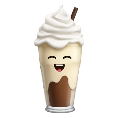 Milkshake with whip cream sticker