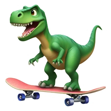 Dinosaur with a skateboard  sticker