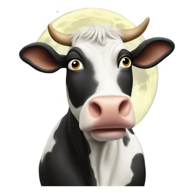 cow over the moon sticker