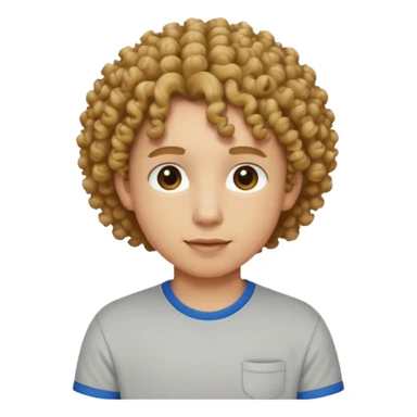 curly short hair animal with shirts  sticker