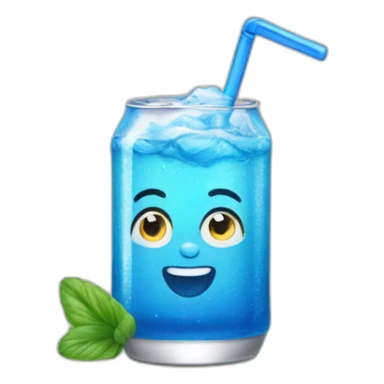 Chibre bleu French softdrink sticker