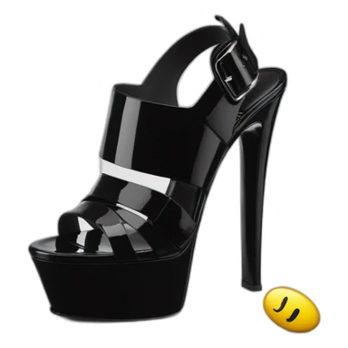 Ysl TRIBUTE PLATFORM SANDAL black PATENT LEATHER sticker