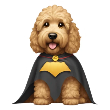 Golden doodle with a cape sticker
