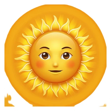 sun with a glowing aura sticker