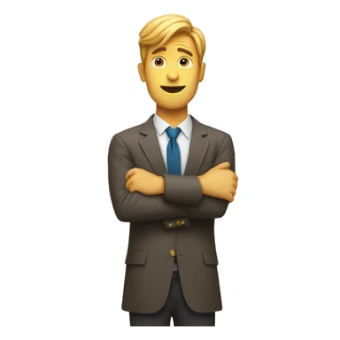 a man shrugging shoulders sticker