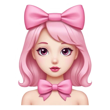 Cute pink bow coquette sticker