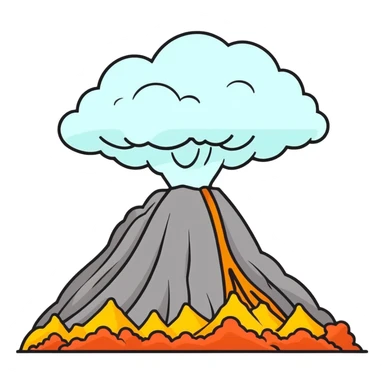 Hawaii volcano erupting sticker