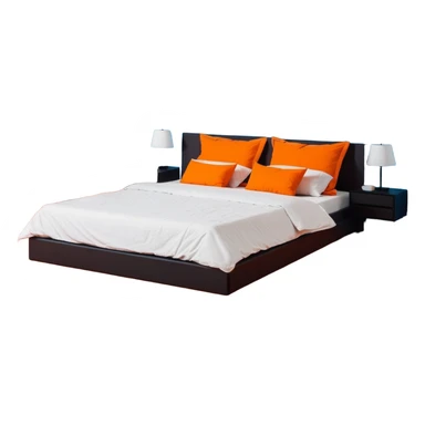 clean modern bedroom with blue walls and decor, contemporary design sticker