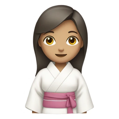 Girl in white kimono sticker