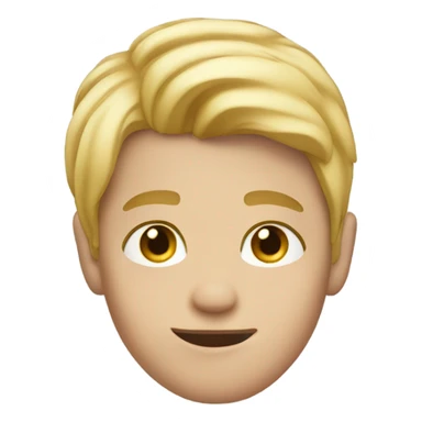 Boy with blond middle part sticker