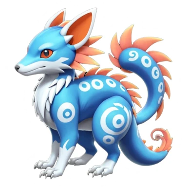  exotic tropical cyber-Sleuth-Aloy-Loyd-Garmaddon-Litten-Linoone-Noibat-Fakémon-Pokémon-Vernid-creature sticker