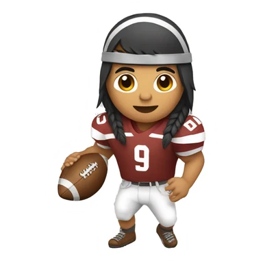 Native American playing football  sticker