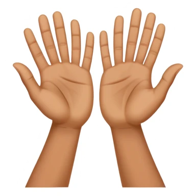 palms touching clap another's hand
 sticker