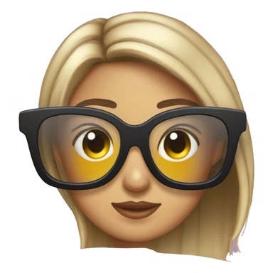 una chica poniéndose sus gafas de sol en la playa  sticker