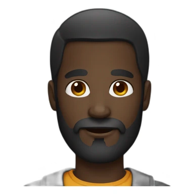 Dark skinned man with beard sticker