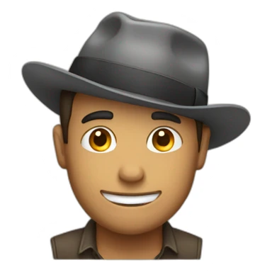 Man taking off hat sticker