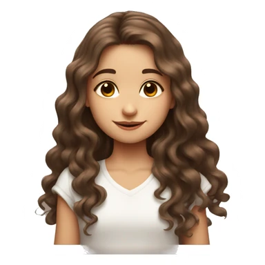 cute girl with long wavy brown hair with two rats sticker