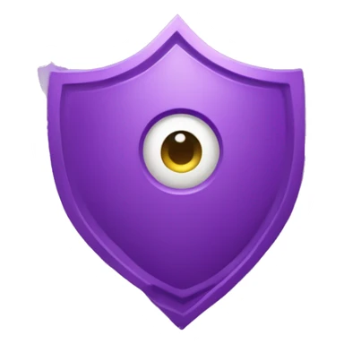 moderator shield purple with eyes sticker