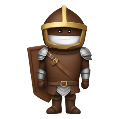 Chocolate bar wearing armor sticker