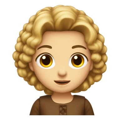 ragazza con caschetto castano chiaro occhi hazel  sticker