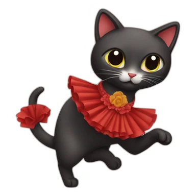 Flamenco cat sticker