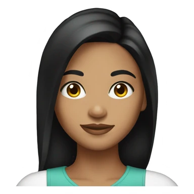 latina girl black hair sticker