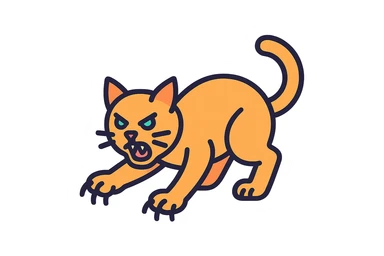 cat attack sticker