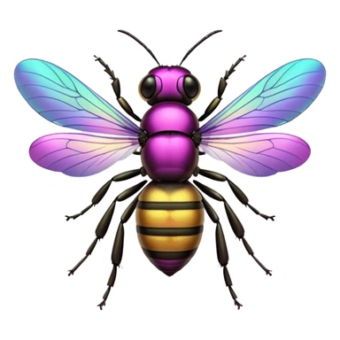 Bee Magenta Insect sticker