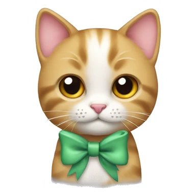 kitty with a bow sticker